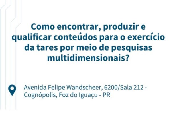 Pesquisa Multidimensional para a Tares (Profª. Adriana Lopes / Presencial / 20 e 21/09/25, Sáb e Dom, 09h às 17h30) - Imagem 3