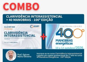 COMBO - Clarividência Interassistencial (12 e 13/09/2026) e 40 Manobras Energéticas (10 a 12/10/2026) - Prof. Mário Oliveira / Presencial / Foz do Iguaçu - PR