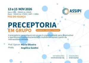 Preceptoria Parapsíquica em Grupo (Profº Mário Oliveira / 13 a 15/11/2026)